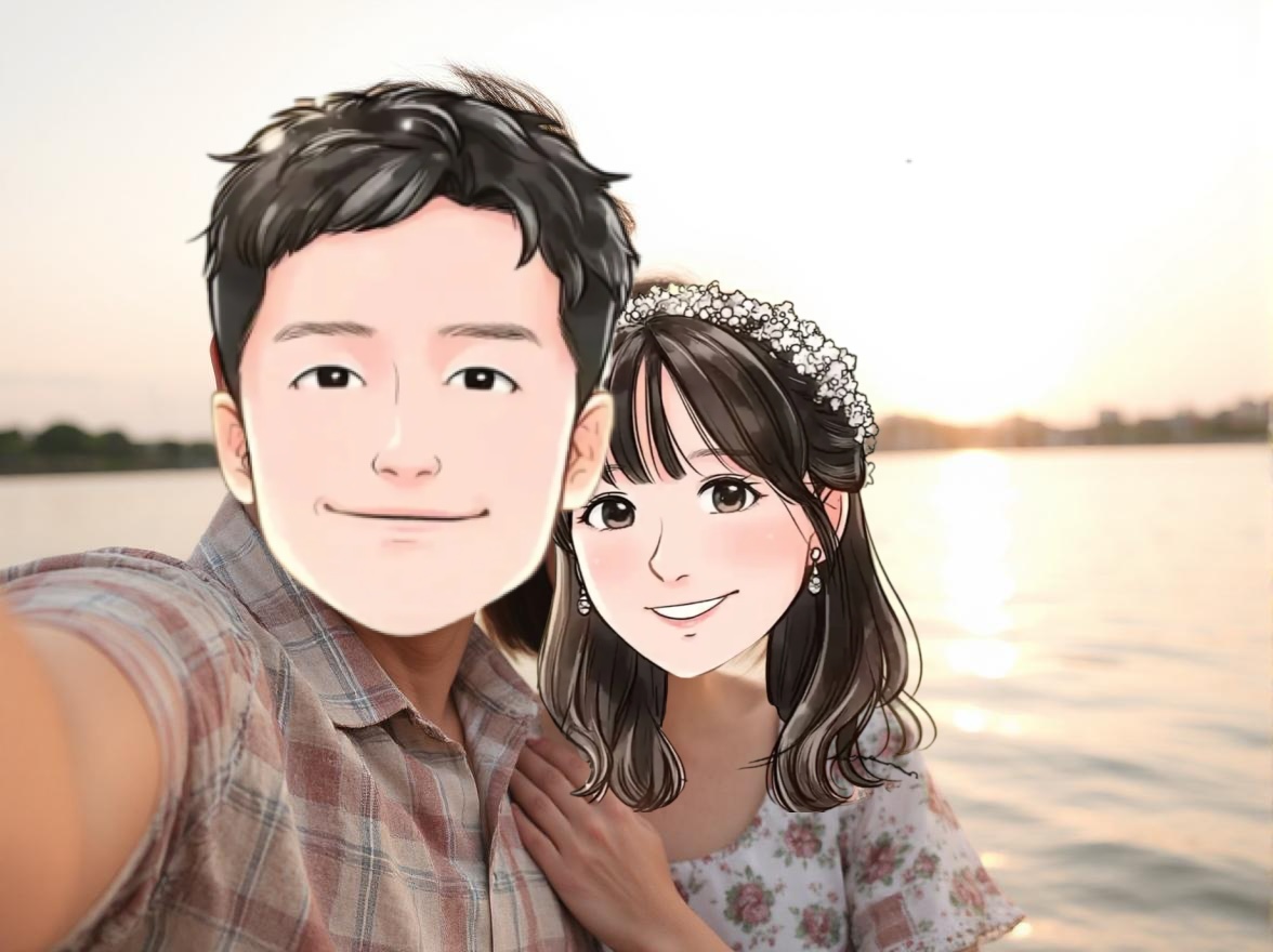 2025年9月に成婚したカップルの夕日が綺麗なデートの写真(香川県36歳男性/香川県31歳女性)