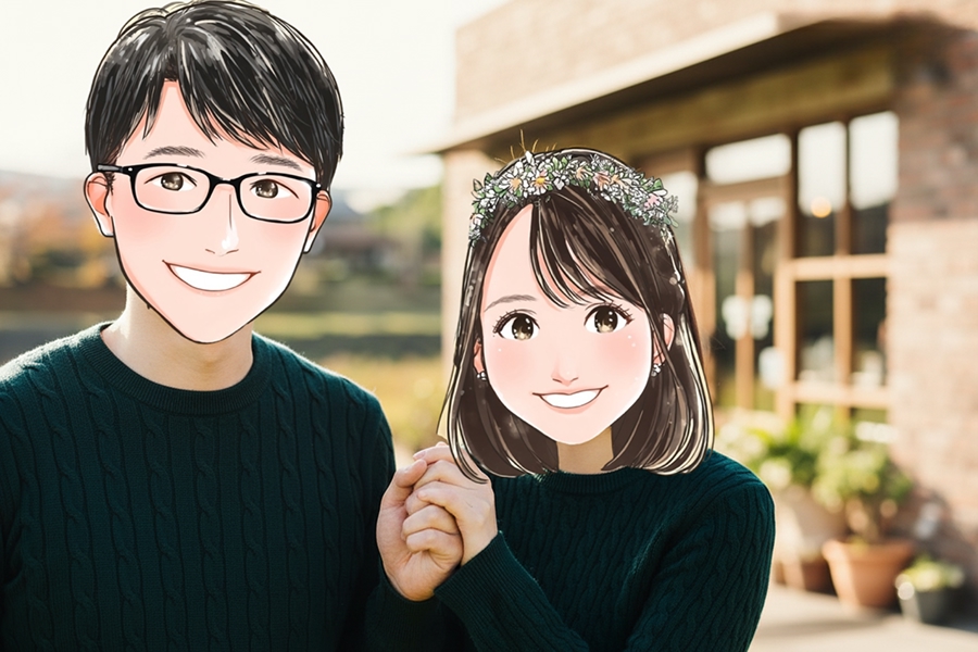 2025年7月に成婚したカップルのデート写真(岡山県33歳男性/岡山県32歳女性)