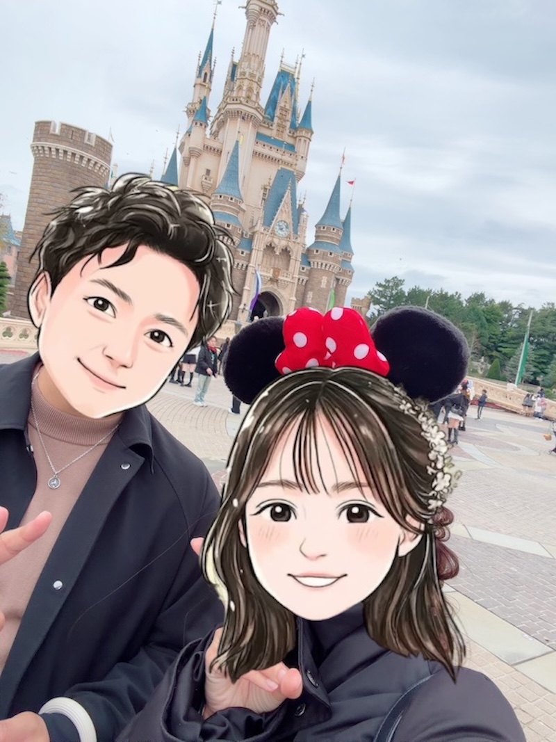 2025年12月に成婚したカップルのディズニーデートの写真（千葉県37歳男性／千葉県34歳女性）