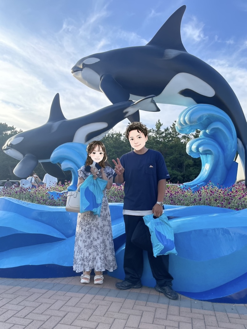 2025年12月に成婚したカップルの水族館デートの写真（千葉県37歳男性／千葉県34歳女性）