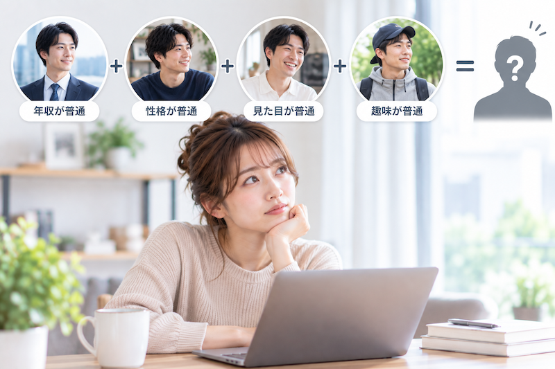 婚活で年収や性格、見た目など複数の普通の条件を求める女性