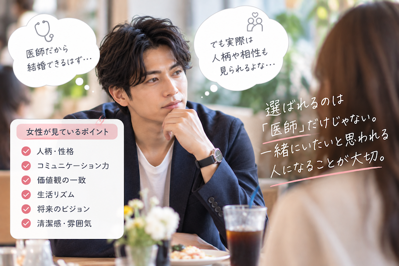 婚活では医師という職業だけでなく人柄や相性も見られる男性医師