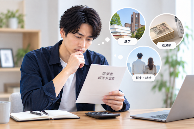 奨学金の返済が残っていて結婚や婚活への影響を考える男性