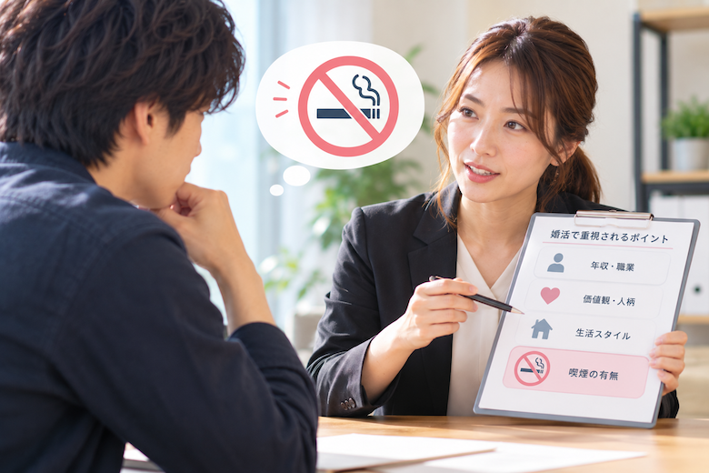 婚活や将来の結婚を考えて禁煙に取り組む男性
