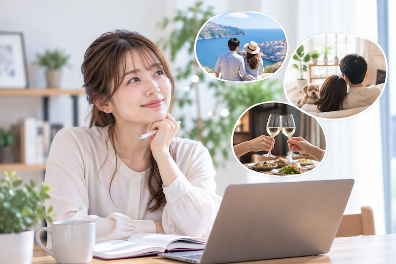DINKs希望の婚活で夫婦二人の将来の暮らしや価値観を考える女性