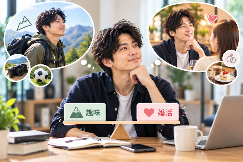 趣味や自分時間と婚活のバランスについて考える男性