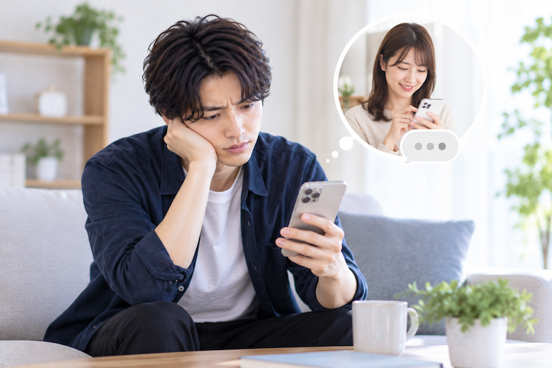 婚活中に女性からのLINEの返信速度を気にして脈ありか悩む男性