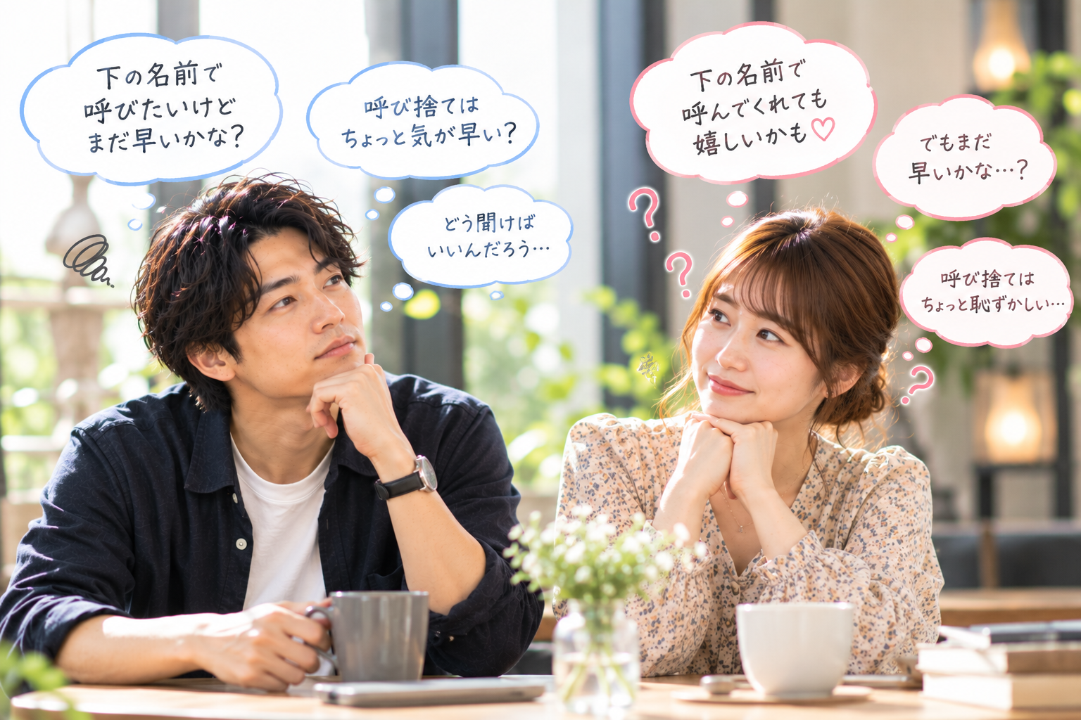 仮交際で下の名前や呼び捨てにしたい男性と慎重に考える女性
