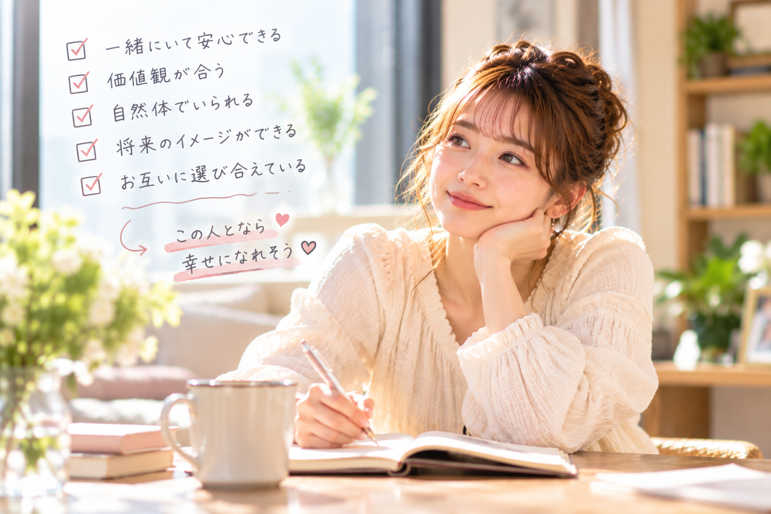 婚活で条件比較をやめて今の相手と結婚するか考える女性