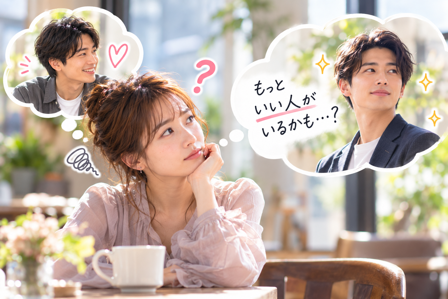 婚活で今の相手ともっと条件の良い人を比較して迷う女性